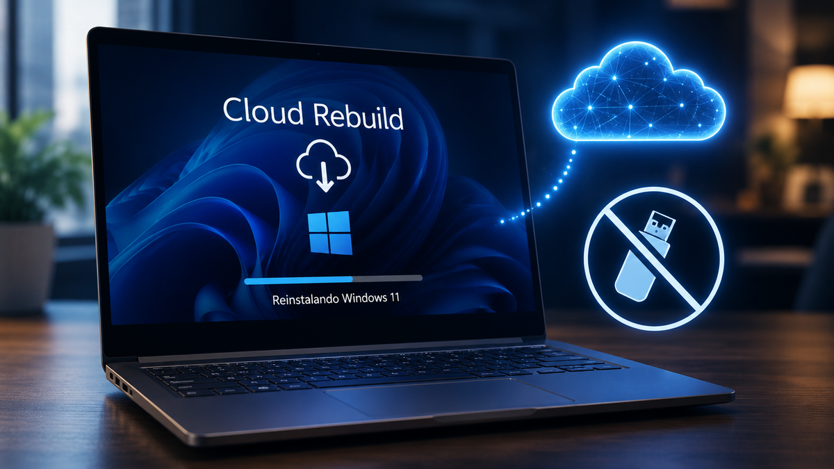 Windows 11 Cloud Rebuild: recuperar un PC sin USB aunque no arranque
