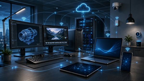 Equipos departamentales, estaciones de trabajo y dispositivos personales: conectividad y computación ubicua