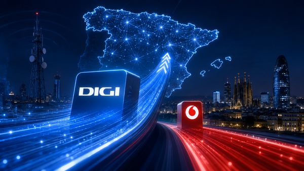 DIGI consolida el sorpasso a Vodafone en banda ancha: así está cambiando la fibra en España