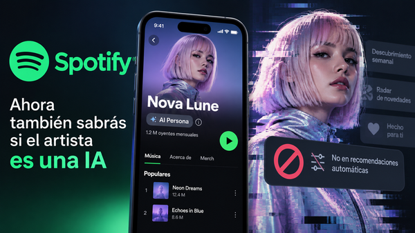 Spotify marcará los artistas creados con IA y dejará de recomendarlos