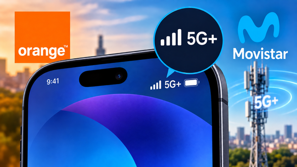 El iPhone empieza a distinguir el 5G+ de Orange y Movistar: qué significa el nuevo icono